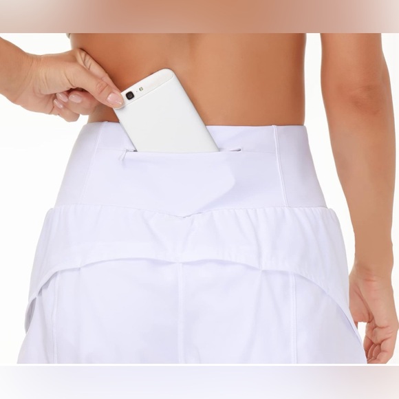 Dragon Fit High Waisted Athletic Shorts NWT in White - Picture 12 of 14